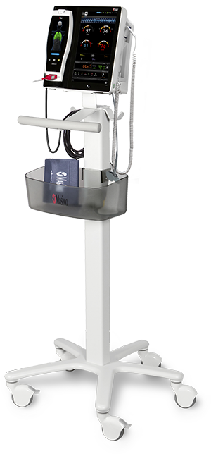 Root and Root with noninvasive blood pressure and temperature can be mounted on a mobile roll stand