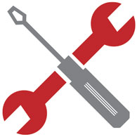 Masimo - Illustration screw driver and red wrench 